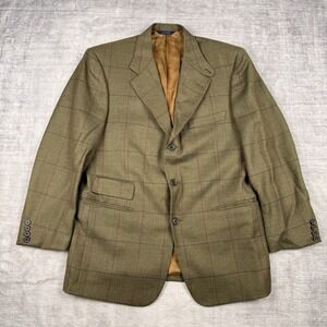 Brooks Brothers Blazer Mens 40s Brown Plaid Madison Fit Wool Sport‎ Coat